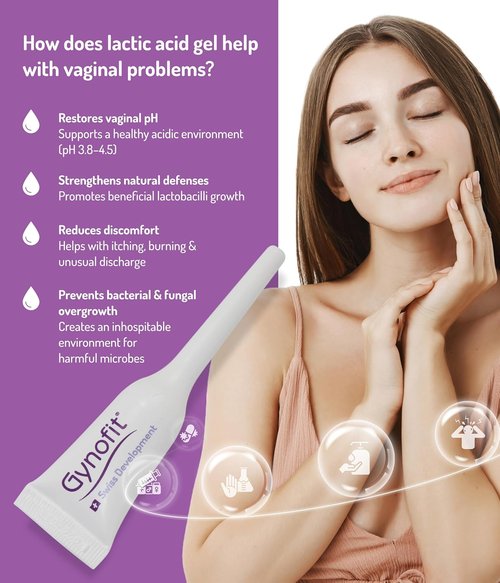 Gynofit Vaginal Health Bundle | pH-Balancing Cleansing Lotion & Lactic Acid Gel (12 Count) - Gynecologist Recommended Daily Intimate Care