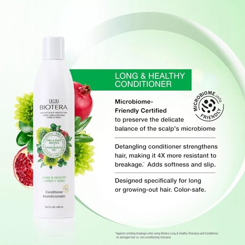Biotera Long & Healthy Strengthening Conditioner - Strengthens Long Hair | Vegan, Paraben-Free & Color-Safe