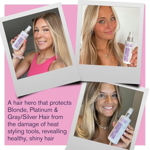 Regine Switzerland Heat Protectant Spray - Thermal Shield for Blonde, Platinum & Gray Hair | Minimizes Brassiness & Protects Damaged Hair