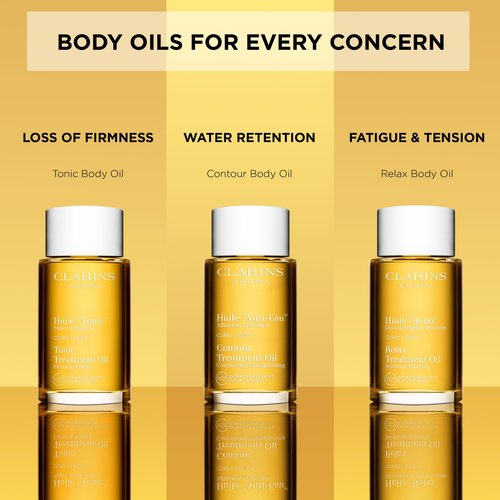 Clarins Contour Body Treatment Oil | Visibly Firms, Tones and Reduces Sponginess | Skin Texture Is Improved To The Touch After First Use* | Dermatologist Tested | Natural 100% Plant Extracts