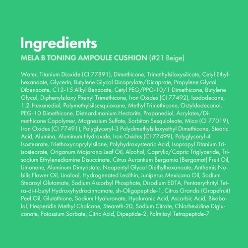 Easydew Mela B Toning Ampoule Cushion - 2-in-1 Korean Skin Care & Face Beauty Makeup - Age-Defying Full Coverage Cushion Foundation with Niacinamide & Hyaluron-Vital C 0.45 oz (#21 Beige)