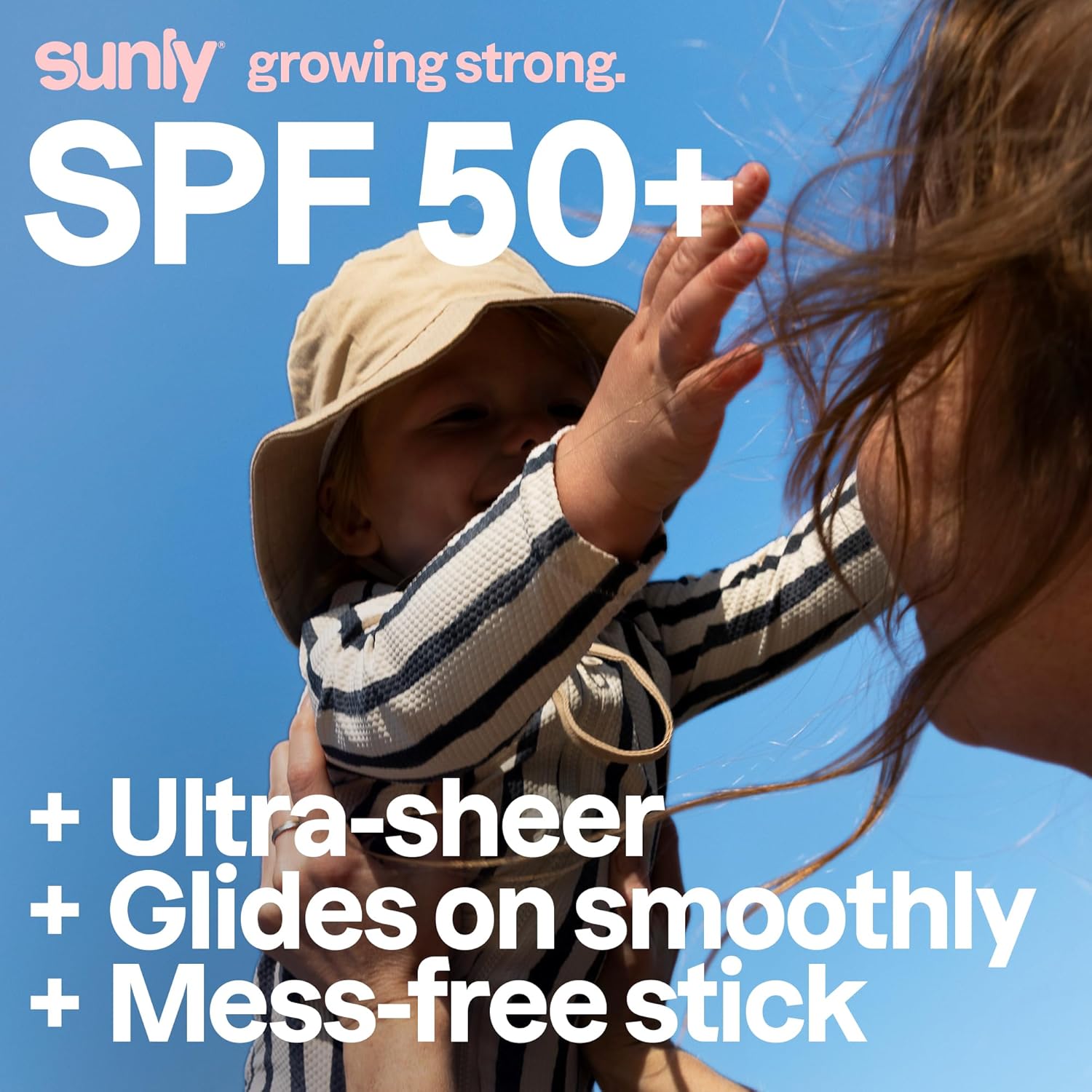 ATTITUDE Baby Mineral Sunscreen Face Stick SPF 50 - Broad Spectrum Zinc Oxide, EWG Verified, Vegan