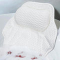 Luxury Bath Pillow for Tub - 4D Air Mesh Bathtub Pillow with 4 Non-Slip Suction Cups for Head, Neck and Back Support, Ergonomic Spa Accessories with Laundry Bag, Fits All Bathtubs