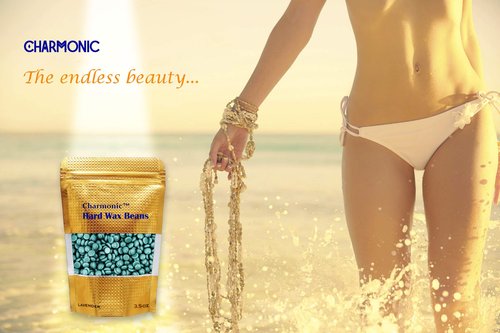 Charmonic 1.1 lb/ 500g Wax Beads, Hard Waxing Beads for Face, Eyebrow, Brazilian, Legs, Body and Bikini Hair Wax Removal, Wax Beans, At Home Waxing Kit for Women & Men