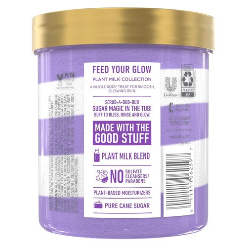 Dove Sugar Body Scrub - Velvet Acai & Rice Milk for Exfoliated, Hydrated Skin | 15 oz