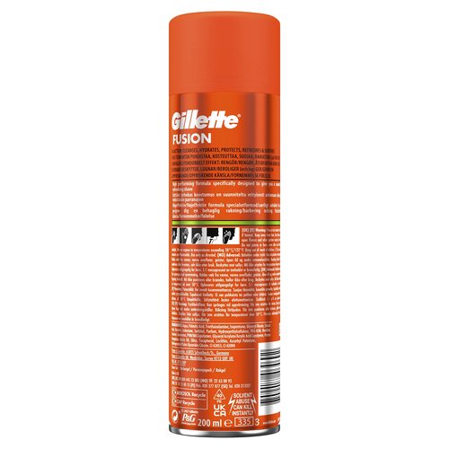 Gillette Fusion5 Ultra Sensitive Men's Shaving Gel 200 ml, Leaves Skin Feeling Clean and Comfortable
