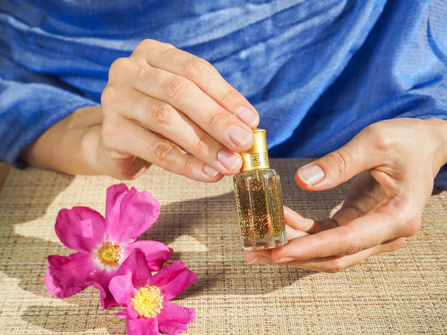 Spice and Bloom Perfume Oil - Long-Lasting Oriental Cinnamon Jasmine & Oud Blend | 12 mL Alcohol-Free