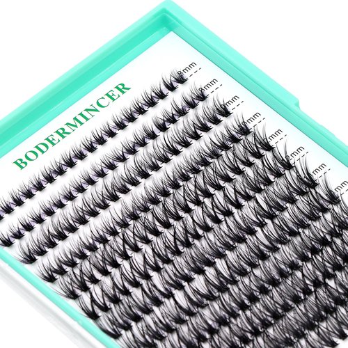 Bodermincer 10D 20D 240pcs Cluster Eyelash Extensions 8-9-10-11-12mm Mixed/ 10-11-12-13-14mm Mixed/12-13-14-15-16mm Mixed Eyelash Clusters Lash Extension Individual Lashes for Self Application