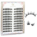 Gekinye Manga Natural Lash Clusters - Wispy Eyelash Clusters 8-13mm D Curly DIY Individual Lashes with Soft Thin Band, 120pcs