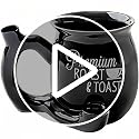Black Coffee Mug Pot Shape Ceramic Cup with Handle - Novelty Drinkware