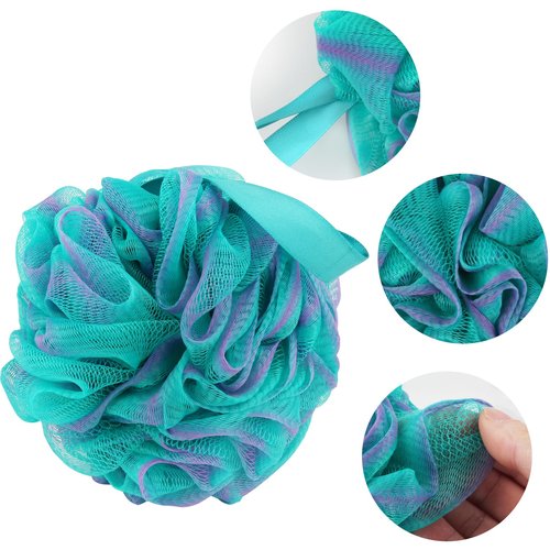 Fu Store Loofah Sponge Shower Loofahs 80g Bath Sponges Mesh Balls 4 Colors Body Scrubber Exfoliator Wash Back Scrubber Bathroom Men Women 4 Pack Scrubbers Cleaning Bathing Accessories