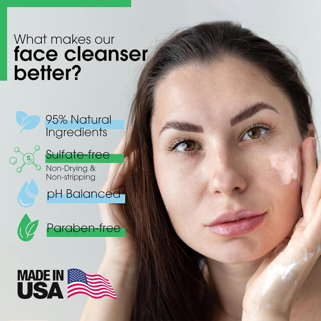 Yes To Cucumbers Daily Gentle Milk Cleanser - Soothing Vegan Face Wash with Cucumber Extract, 6 Fl Oz