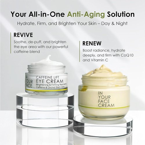 **IN YOUR FACE Anti-Wrinkle Cream - Luxurious Hydrating Moisturizer with Coenzyme Q10 & Vitamin C | Youthful Skin**