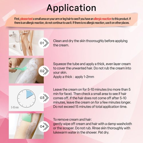 Evervines Hair Removal Cream for Women: Fast & Painless Depilatory for Bikini Pubic Legs Arms Underarms - Sensitive Skin Safe - Travel & Home Use with Scraper – 4.2oz