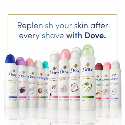 Dove Advanced Care Antiperspirant Deodorant Dry Spray Cool Essentials 4 Count Antiperspirant deodorant for helping your skin barrier repair after shaving With Pro Ceramide Technology 3.8 oz