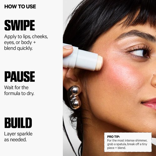 Milk Makeup Cooling Water Jelly Shimmer - Buildable Face & Body Highlighter Stick for Sheer Glow | Long-Lasting, Hydrating Formula