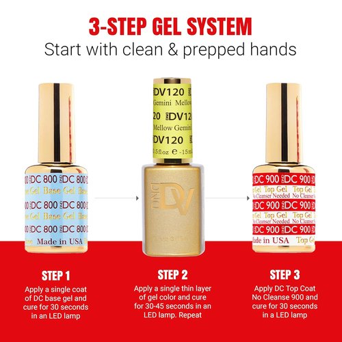 DND Diva Gel Polish Set - Soda Poppin Collection | UV/LED Gel & Air Dry Nail Lacquer Duo, 0.5 Fl Oz Each