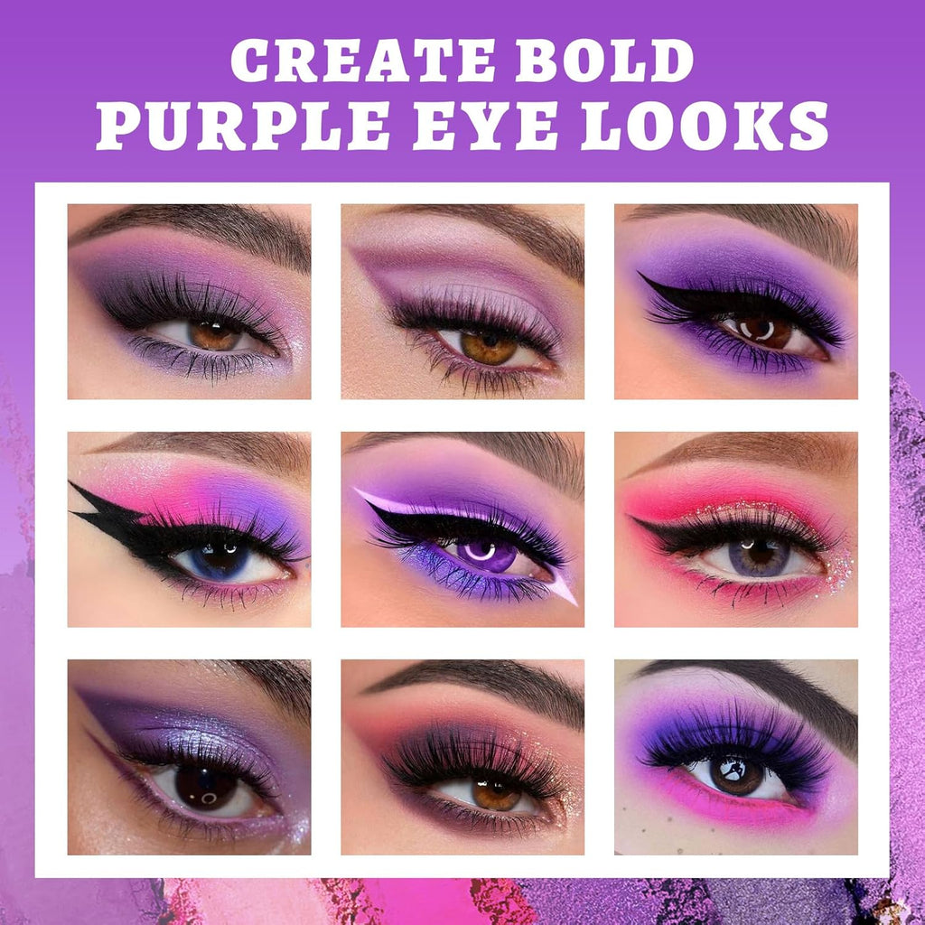 UCANBE Eyeshadow Palette Set - 2pcs Green & Purple Shimmer Matte Metallic Colors | Eye Makeup Kit for Halloween Cosplay