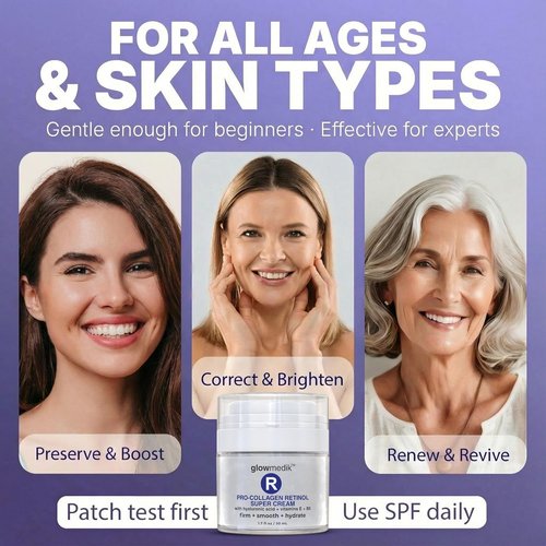 Regine Switzerland Anti-Aging Face Cream - Pro-Collagen Night Moisturizer with Retinol & Hyaluronic Acid - 1.7 fl oz