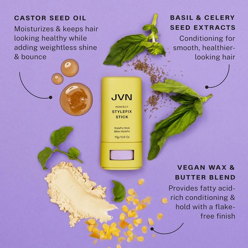 JVN StyleFix Hair Wax Styling Stick - 0.6 Oz | Controls Frizz & Tames Flyaways for All-Day Hold