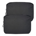 HSYAMY Small Makeup Bag For Purse, 2 Pack Travel Zippered Pouch, Portable Versatile Mini Organizer Toiletry Cosmetic Bag Nylon Electronics Accessories Storage Pouch For Women Men (Black)