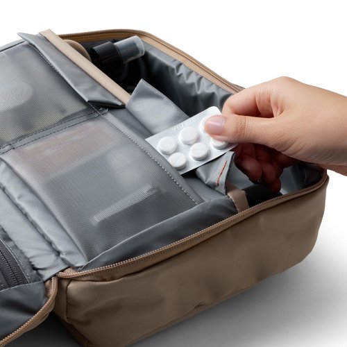 Bellroy Hanging Toiletry Kit Plus (8 Liter Travel Hanging Toiletry Bag) - Stone