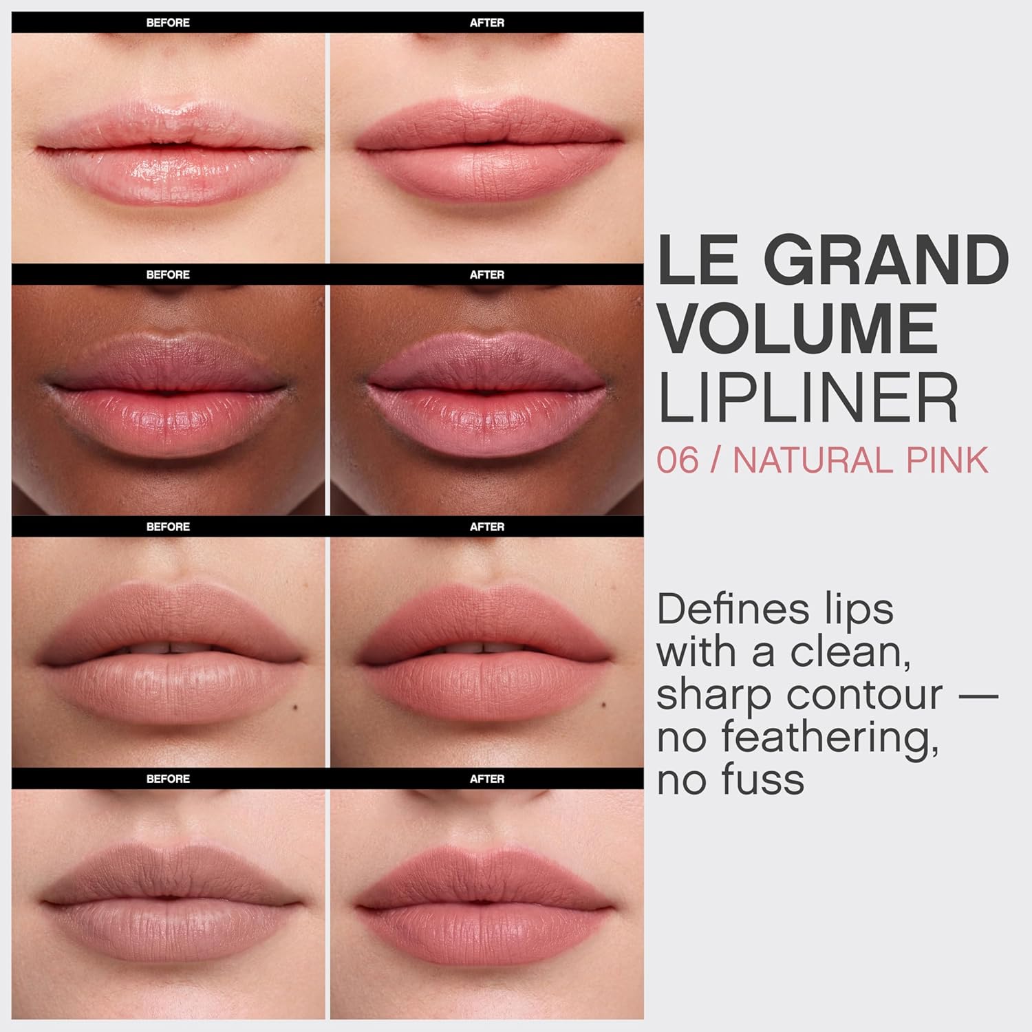 Vivienne Sabó Gel Lipliner - Le Grand Volume Long-Lasting Smudge-Proof Lip Liner | 06 Natural Pink