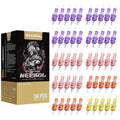 50pcs Neebol Tattoo Cartridge Needles Disposable Assorted Mixed Sizes Tattoo Needles #12 Standard Round Liner Shader Magnum for Tattoo Pen Machine Permanent Makeup Body Art Tattoo Supplies