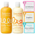 Function of Beauty Coily Hair Set - Curl Definition & Lengthening Shampoo, Conditioner & Booster Treatment
