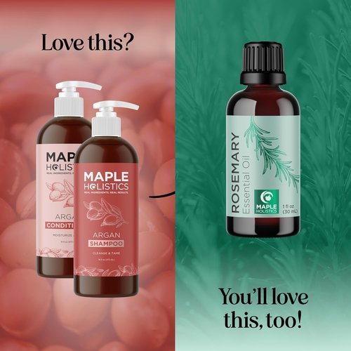 **Argan Oil Shampoo & Conditioner Set - Paraben & Sulfate Free for Frizz Control & Moisture**
