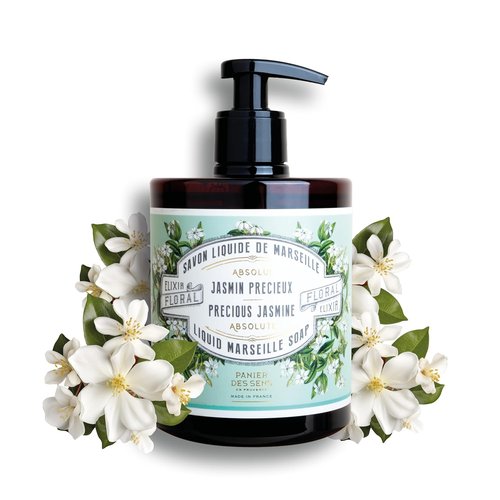 Panier des Sens - Precious Jasmine Hand Soap - Moisturizing & Refillable 16.9 Fl Oz - 96% Natural Ingredients