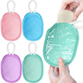 Sunnyray 4 Pcs Bath Body Exfoliating Soap Saver, Exfoliator Scrubber Pouch, Bath Loofah Sponge Body Scrubber Shower Sponge Exfoliating Mesh Pouf for Women and Men Bathing (Bright Color)