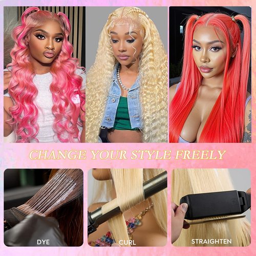 OUAYESI 613 Bundles Human Hair Body Wave Blonde Bundles Human Hair 16 Inch 100% Unprocessed 12A Brazilian Virgin Raw Weave Bundles Human hair Blonde Bundle Body Wave Extensions for Women