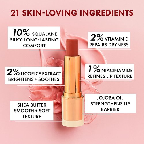 Skiennix Tinted Lip Balm - Hydrating Lip Tint with Cold-Pressed Oils & 10% Squalane - Natural Color for Soft, Moisturized Lips