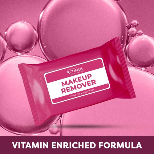 LIVAURA Retinol Individually Wrapped Makeup Remover Wipes, travel essentials for Travel & On the Go, women facial cleansing wipes, remove makeup mascara, with micellar water, 30 single face wipes