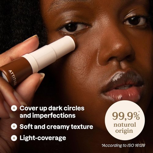 ATTITUDE Oceanly Under Eye Concealer Stick - Titanium Dioxide-Free, Vegan & Cruelty-Free, Espresso, 0.2 Oz