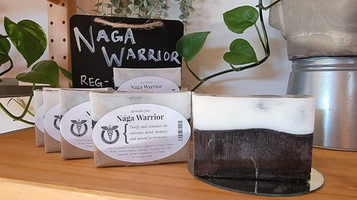 Naga Warrior Bar Soap - Activated Charcoal & Essential Oils for Refreshing Clean - 5.4 oz