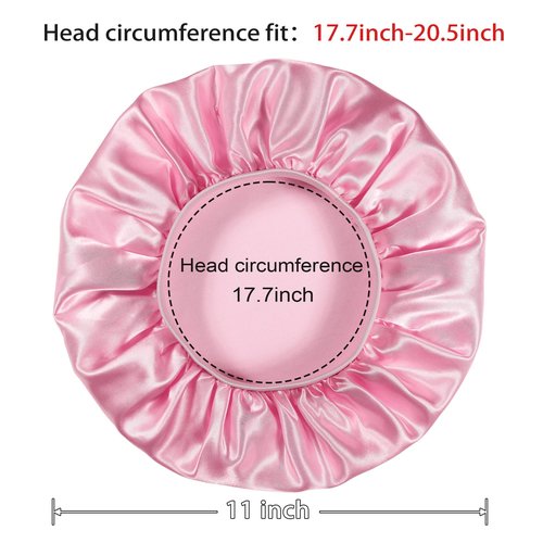 3 Pcs Bonnet for Kids, Kids Bonnets for Girls, Satin Silk Hair Bonnet for Sleeping, Soft Wide Band Sleep Cap for Curly Hair Braids for Teens Child Toddler