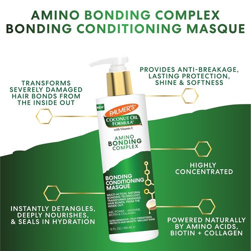 Palmer's Amino Bonding Complex Hair Mask - Intense Conditioning Masque with Coconut Oil & Vitamin E | 12 fl. oz.