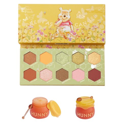 Colourpop Winnie The Pooh Bundle - Sweet As Can Bee Eyeshadow Palette & Hunny Pot Lip Scrub Set | Honey-Inspired Makeup Duo