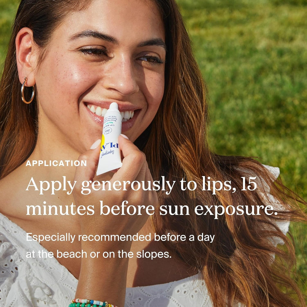 Supergoop! PLAY Lip Balm - SPF 30 PA+++ Broad Spectrum Sunscreen with Acai - Hydrating Honey & Shea Butter, 0.5 fl oz