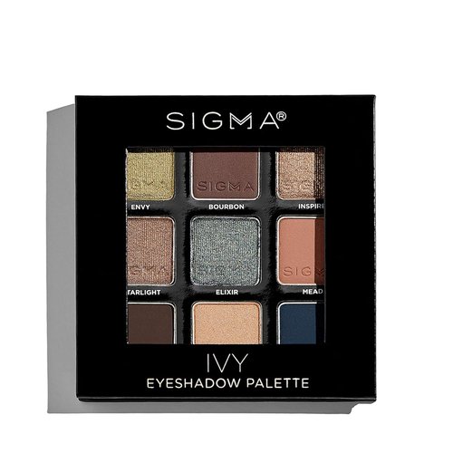 Sigma Beauty On-the-Go Eyeshadow Palette - Ivy | 9 Bold Shades in Matte, Shimmer & Metallic Finishes - Vegan & Highly Pigmented