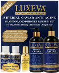 LUXEVA 3 in 1 Imperial Caviar Shampoo & Conditioner Set - Hydrating, Bond Repair for Dry, Damaged Hair | 90-Day Supply