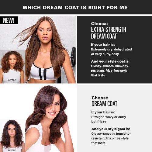 COLOR WOW Extra Strength Dream Coat - Ultra Moisturizing Anti-Humidity Treatment for Frizz-Prone Hair, Lasts 3-4 Washes