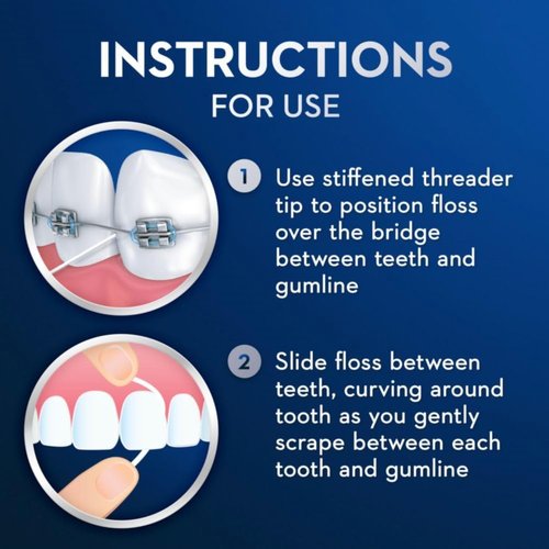 Oral-B Threader Floss 30 Count: 6 Envelopes of 5 Threaders (Pack of 3)
