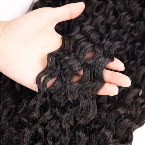 SAKALAKA Ponytail Extension Drawstring Human Hair Clip in Pony Tail Extensions for Black Women Curly Wave Thick Natural Looking Hair Pieces Water Wave Human Hair Ponytail（16Inch）