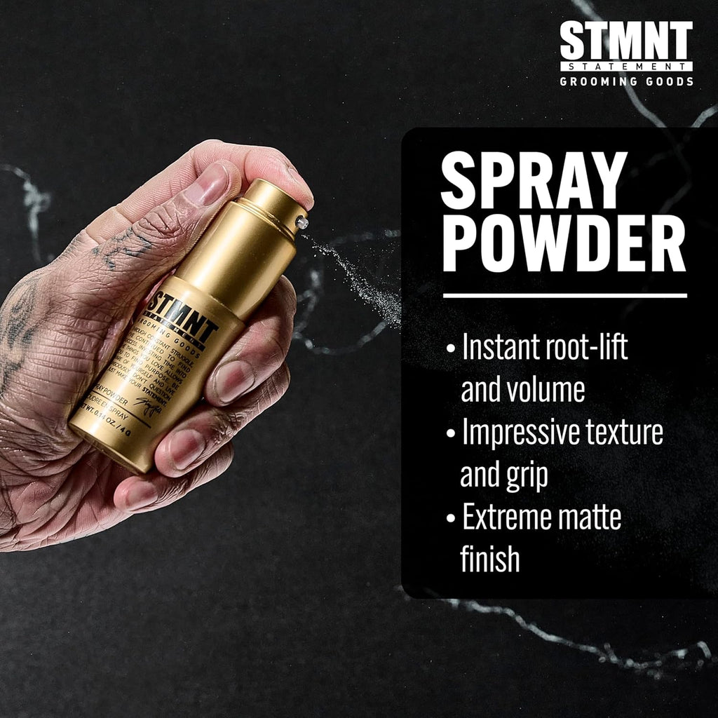 STMNT Grooming Goods Spray Powder - Extra Matte Finish & Texture | Lightweight Formula, 0.14 oz