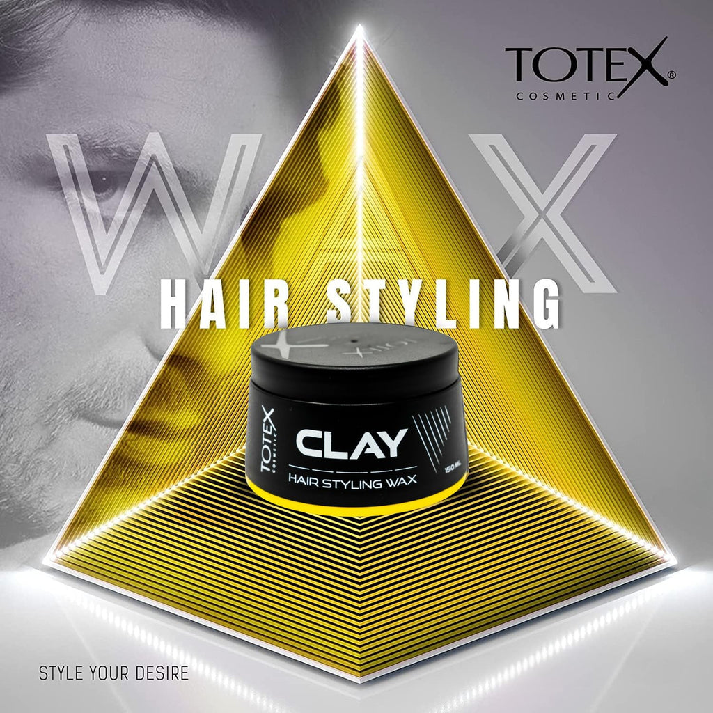 Totex Hair Styling Clay Wax - Natural Matte Finish for Messy Look | Unisex, 150 ml