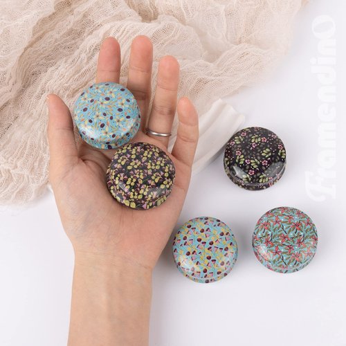 Framendino, 12 Pack Mini Tinplate Candle Tin Jars with Lids, Empty Reusable Round Travel Cans Refillable Container for Making, Eye Shadow, Jewelry, Pendant