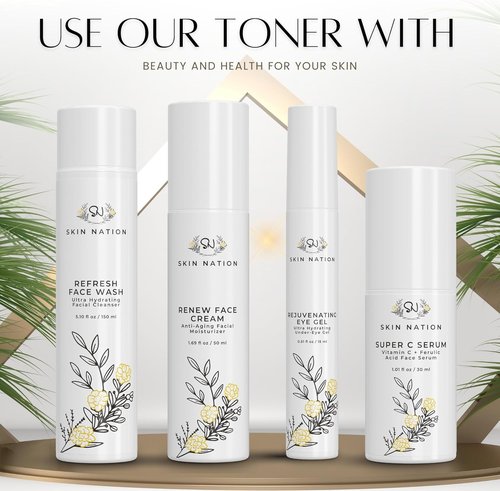 Skin Nation Hydrating Rosewater Toner - Alcohol-Free & Paraben-Free, 4 fl oz for All Skin Types
